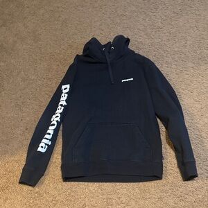 Patagonia Men's Black Hoodie with Logo